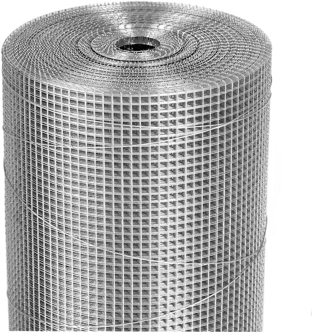 Hardware Cloth, 1/2 inch 19 Gauge,Hot-Dip Galvanized After Welding, Chciken Wire Mesh Roll Wire Cloth Garden Fencing Rodent Wire Gopher Barrier