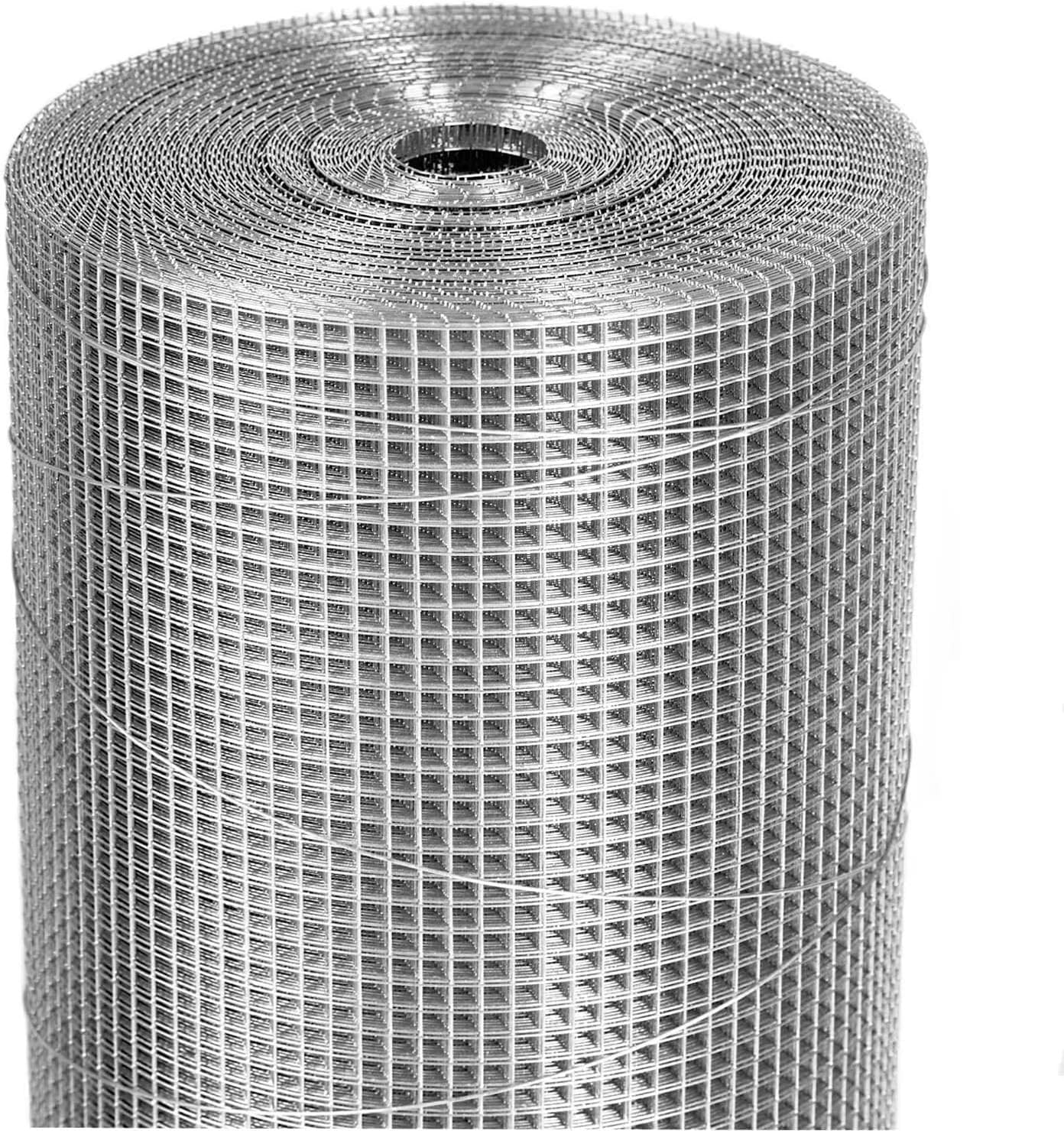 Hardware Cloth, 1/2 inch 19 Gauge,Hot-Dip Galvanized After Welding, Chciken Wire Mesh Roll Wire Cloth Garden Fencing Rodent Wire Gopher Barrier